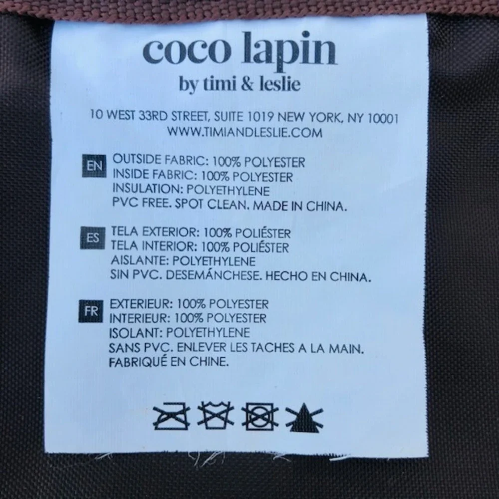 Coco Lapin Diaper Bag by Timi & Leslie Brown Blue 16